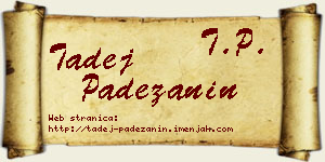 Tadej Padežanin vizit kartica